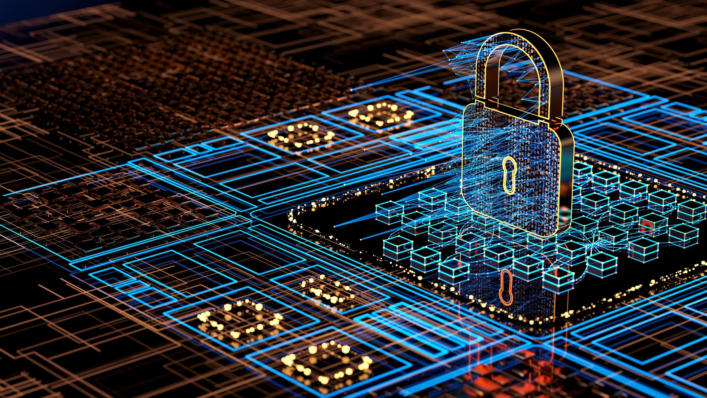 Abstract digital security background representing data protection